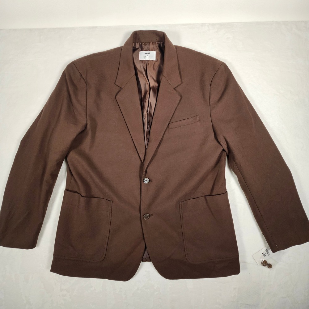 MODE OF ONE Men's Dark Walnut Classic Fit Two‎ Button Blazer L